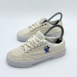Vintage Disney Womens 6 White Blue Mickey Mouse Canvas Sneakers Shoes